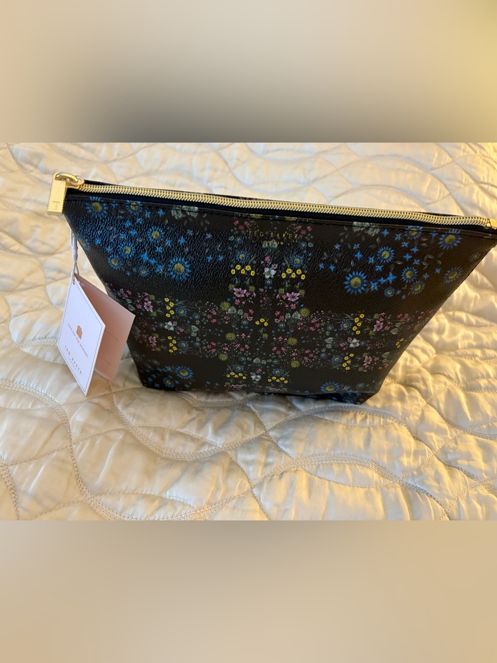 Ted Baker Floral Zip Pouch - Black